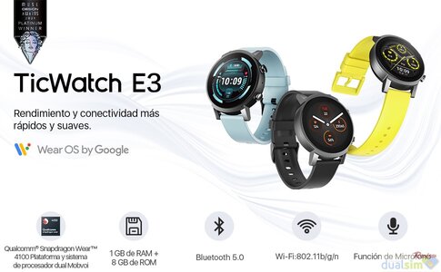 🔥 Ticwatch E3 REVIEW en ESPAÑOL ⌚️ Wear OS al completo con el nuevo  Qualcomm Snapdragon 4100 
